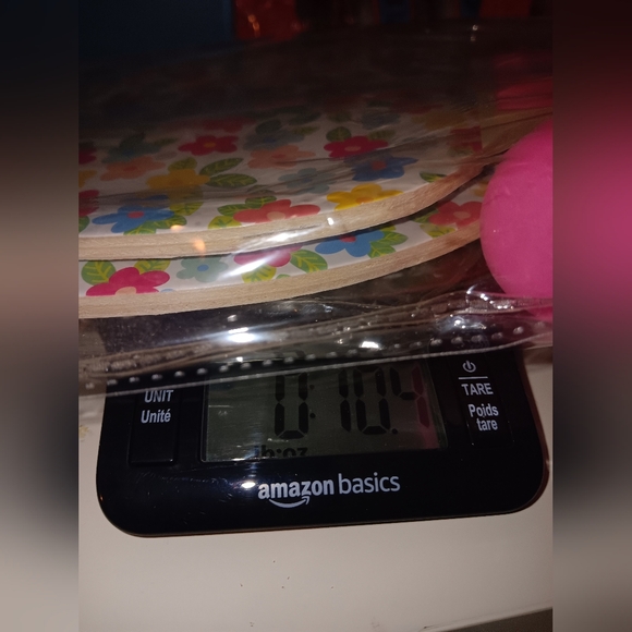 NWOT Flower Pattern Paddle Ball Toy - Picture 5 of 5